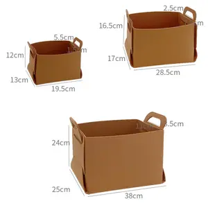 Factory price OEM best selling tote bag durable polyester felt book storage basket