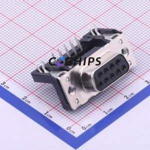 9661536612 D-Sub/VGA Connector Bent Lead Through Hole Connector Female 9P Right Angle Insert 2 - Product Image 1