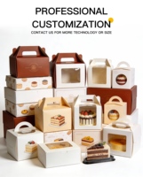 Emballage alimentaire personnalisé, plateau à gâteau et boîte à gâteau haute blanche combinés