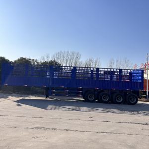 Semirremolque <span class=keywords><strong>de</strong></span> Carga Pesada para Transporte <span class=keywords><strong>de</strong></span> Ganado, con 3 o 4 Ejes, 30, 50, 60 Toneladas, con Barandas - Product Image 4
