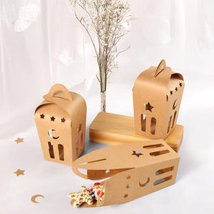 10 unids/pack <span class=keywords><strong>Castillo</strong></span> Kraft papel dulces cajas Ramadan Kareem Chocolate decoración hueco regalo caja de embalaje para EID MUBARAK fiesta - Product Image 5