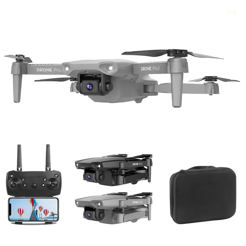 Flyxinsim New E99 Drone FPV Wifi 4D RC Foldable 4K HD Dual Camera Quadcopter Brushless Long Range Racing Drone VS E68 VS E88
