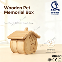 Ataúd de Madera Sólida para Mascotas, Ataúd para Gatos, Perros y Mascotas Pequeñas, Caja Funeraria Conmemorativa para Mascotas