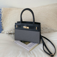WEEKS BLL0041 Sac à Bandoulière Femme Tendance Été Luxe Rétro en PU avec Fermeture, Double Poignée et Décoration Lettres