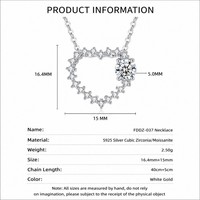 Collar con Colgante de Moissanita Dan Jewelry para Aniversario, Collar de Plata de Ley 925, Regalo de San Valentín