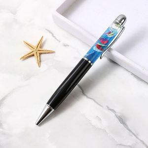 Custom <b>Stripping</b> Style Promotion Gifts <b>Plastic</b> Ballpoint Pen with Liquid Floating Feature - Product Image 5