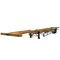 Semi-remorque plateau squelette pour transport de conteneurs 20FT 40FT, châssis en fer, capacité 25001-30000kg