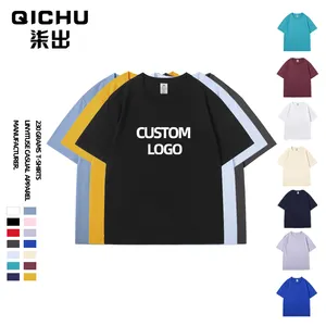 High quality T-shirt supplier custom street hipsters wear loose puff print logo T-shirts for men unisex T-shirts