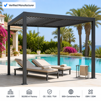 Pool-Pavillon mit Hartdach aus Aluminium, Doppeldach aus Polycarbonat, UV-Beständig, Wetterfest, Hochbelastbar, Fabrik-Großhandelspreis