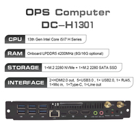 Ordinateur industriel Android/Windows 11/12 Ops avec SSD 8+256g DDR5, mini PC Ops avec USB pour l'éducation, tableau interactif intelligent