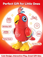 Jouet perroquet électrique dansant, enregistrement vocal et répétition, jouet interactif en plastique avec lumière LED et musique pour enfants, cadeau