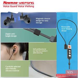 2026 Interkom Nirkabel SOS Newmine Micro V25 <span class=keywords><strong>Headset</strong></span> <span class=keywords><strong>Neckband</strong></span> Khusus Lari Peredam Kebisingan hingga 3 Jam Waktu Putar Anti Hilang - Product Image 1