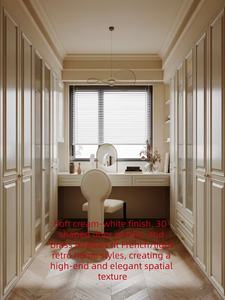 Service de conception gratuit, panneaux de porte en bois écologiques, finition crème douce, forme 3D, armoire/<span class=keywords><strong>vestiaire</strong></span> sur mesure, style contemporain - Product Image 3