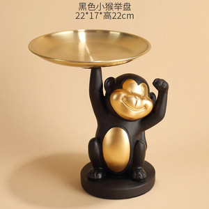 Eazom Resin <b>Dog</b> Tray With Sunglasses And Bowtie For Home Decoration <b>Table</b> Accessory - Product Image 5