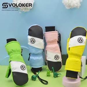 Guantes de esquí deportivos para adolescentes, impermeables, térmicos, con pantalla táctil, a prueba de viento, transpirables, con cierre de bucle para esquiar, senderismo - Product Image 6