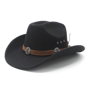 Sombrero de Vaquero de Ala Ancha Estilo Étnico para Hombre y Mujer, Nuevo Estilo de Exportación, Parte Superior Plana, Transpirable, de Poliéster/Algodón - Product Image 4