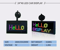 26*16cm DIY Digital LED Licht Logo Werbetafel Sonnenblende APP Control Scroll Bildschirm für Taxicab Rides hare Fahrzeuge LCD