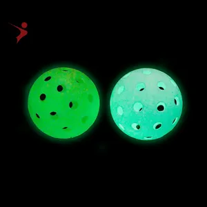 GLOW Pickleball topları 40 veya 26 delik topu PE malzeme 74 mm uygulama beyzbol ışık daha renk aydınlık turşu kürek topu