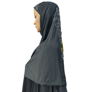 Enfants filles Yong femmes musulman <span class=keywords><strong>arabe</strong></span> Hijab uuderfoulard d'école strass enfant couvre-chef couverture Bonnet châle Wrap islamique couvre-chef - Product Image 6