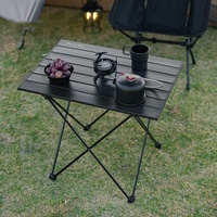 Table de camping pliable en alliage d'aluminium, design tropical, compacte, facile à ranger, pour activités de plein air, pêche, barbecue, pique-niques