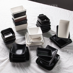Plat de service en porcelaine fine céramique, forme irrégulière, motif uni, style <span class=keywords><strong>moderne</strong></span> et épuré, pour condiments (moutarde, vinaigre), origine Chine - Product Image 3