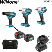 Kit de rosée domestique pratique le moins cher ensemble d'outils de base sans fil pour électricien 5 pièces outils électriques dans un kit combiné