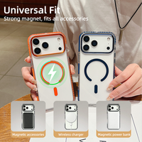 Casing Magnetik Tipis Transparan Pelindung Tepi Grosir 2500GS TPE Cover Transparan Ready Stock untuk iPhone 17 16 15 Pro Max
