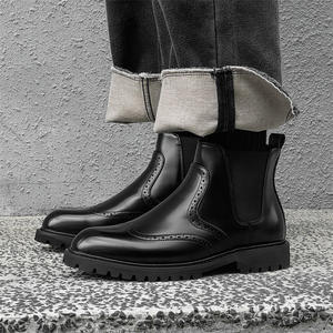 Botas de hombre New British Gentleman Tallado Business Casual Blok Black <span class=keywords><strong>Chelsea</strong></span> Boots - Product Image 1