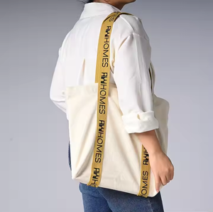 Moda ASA personalizada impresa nueva bolsa de lona de empalme etiqueta personalizada correa de hombro bolso de mano con letras impresas - Product Image 4