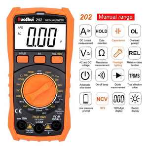 Multimètre numérique automatique VICTOR série 20, 6000 points, grand écran LCD, True RMS, 600V/20A AC/DC, température, étanche à la poussière, faible consommation - Product Image 3