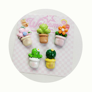 可愛いミニ植物デコチャーム樹脂花サボテン装飾用キッズシューズバックルスライムチャームキッズギフトプレゼントスクラップブッキング - Product Image 2