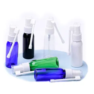 Plastik 30ml boğaz sprey şişe 20ml 30ml temizle beyaz tıp burun püskürtücü ambalaj gıda sınıfı ilaç şişeleri