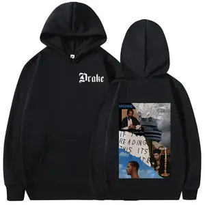 Hip Pop rappeur OVO Drake sweat à capuche musique Album couverture graphique à capuche t-shirts personnalisé broder en relief sweat pull