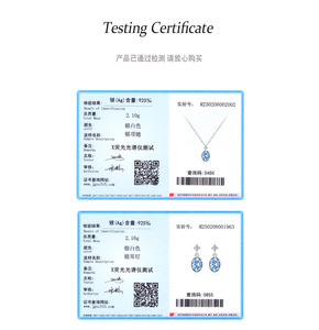 Collar y Pendientes de Plata de Ley 925 con Zirconia Azul Océano de Ensueño para Mujer - Conjunto de Joyería de Lujo de Alta Gama - Product Image 4