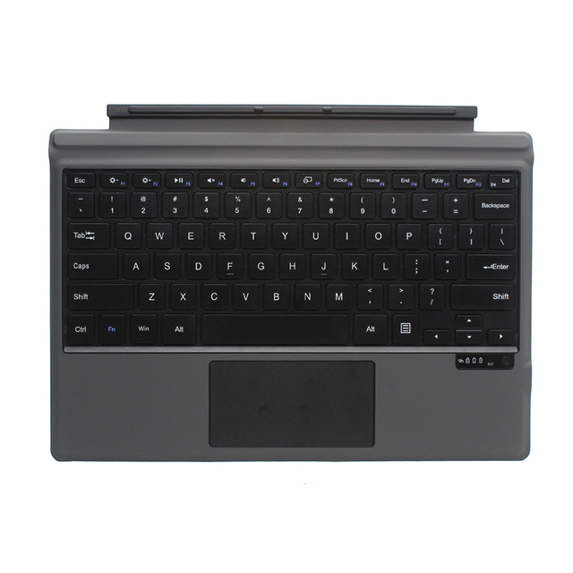 Wireless Split US Layout Keyboard for Surface Pro 3-7 Touchpad LED Black Switches Scissor New for Windows 11 Compatible