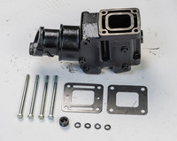 Tubería de escape de hierro fundido XME 4354 para Mercruiser, elevador central de escape de 4 pulgadas para motores V6/V8, kits de escape para embarcaciones marinas, proveedores