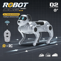 DIY Montage RC Roboterhund Spielzeug 2,4G Ferngesteuerter Krabbelnder Roboter-Haustier-Hund für Kinder
