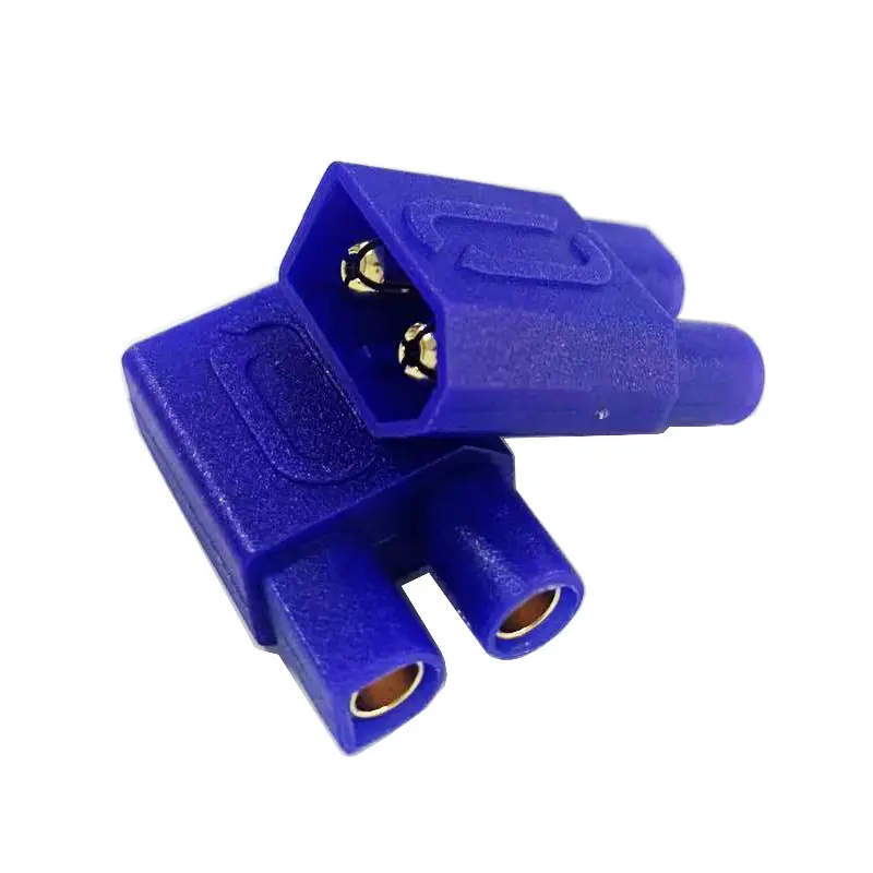 Conector de batería tipo bala azul XT60 macho a EC3, para batería Lipo FPV remota, quadcopter