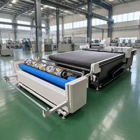 Mesin Pemotong Kain Gulung CNC Otomatis Baru, Pemotong Karpet Bahan Fleksibel Asbes, Mesin PLC Motor Kain Rongchi AC