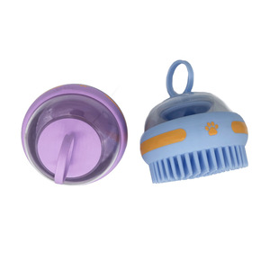 Brosse de bain pour animaux de compagnie en silicone à double usage de luxe nouvelle conception d'<span class=keywords><strong>OVNI</strong></span> pour le nettoyage et le massage - Product Image 5