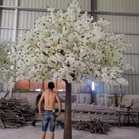 2 m3m4 m großer Kunststoff japanischer Elfenbein-Blütenbaum künstlicher Sakura-Kerzenschloss künstlicher rosa Baum künstlicher Scheinbaum für den Außenbereich