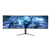 Nouveau Moniteur de Jeu Incurvé HDR IPS 49 Pouces 2026, Faible Lumière Bleue, 5K, Réglable en Hauteur, 144Hz/165Hz, Écran Large, HD Intégré
