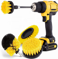 Ensemble de perceuse électrique avec brosse à récurer électrique serviette de lavage gant éponge outils de nettoyage-pour brosses de lavage de voiture