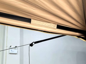 Auvent de voiture à 180 degrés, tissu Oxford 600D, PVC 1000G, bande LED, pieds réglables 2M 2.5M, OEM, étanche - Product Image 2