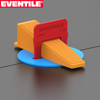 Clips de nivellement pour carrelage EVENTILE USA brevetés, robustes, 1/16 1,5 mm, pour l'installation de carrelage