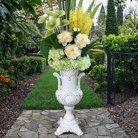 Antique en plastique style romain décor extérieur urne planteur jardin piédestal vase support pour fleurs pépinière maison plantation extérieur décor