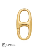 Fermoirs et connecteurs en or véritable 18K 14K pour la fabrication de bijoux DIY, composants et accessoires de joaillerie fine