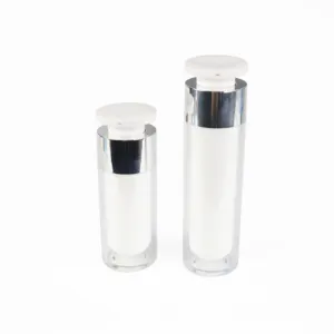 Bottiglia Airless per lozione Airless da 30ml da 50ml in acrilico sinistro-destro