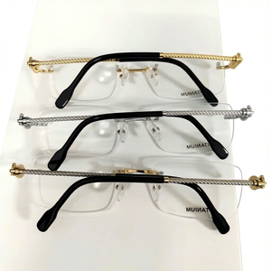 Occhiali Senza Montatura all'Ingrosso, Nuovo <span class=keywords><strong>Design</strong></span>, Montature Ottiche in Metallo con Motivi Stampati alla Moda - Product Image 2