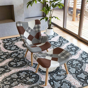Meubles de salle à manger, <span class=keywords><strong>fauteuil</strong></span> patchwork luxe moderne, canapé contemporain au <span class=keywords><strong>design</strong></span> nouveau avec <span class=keywords><strong>repose</strong></span>-pieds - Product Image 3